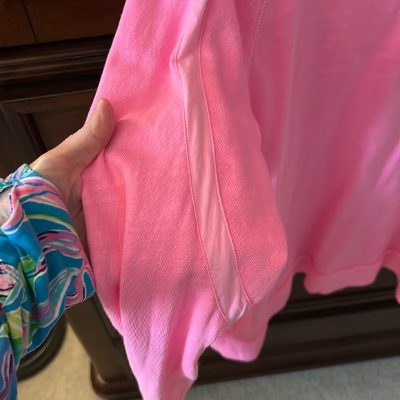 Lilly Pulitzer Luxletic Ashlee pink long sleeve quarter zip pullover - Picture 7 of 9